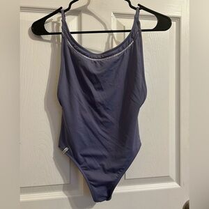 Rhythm Purple One Piece Swimsuit with Scoop Neckline